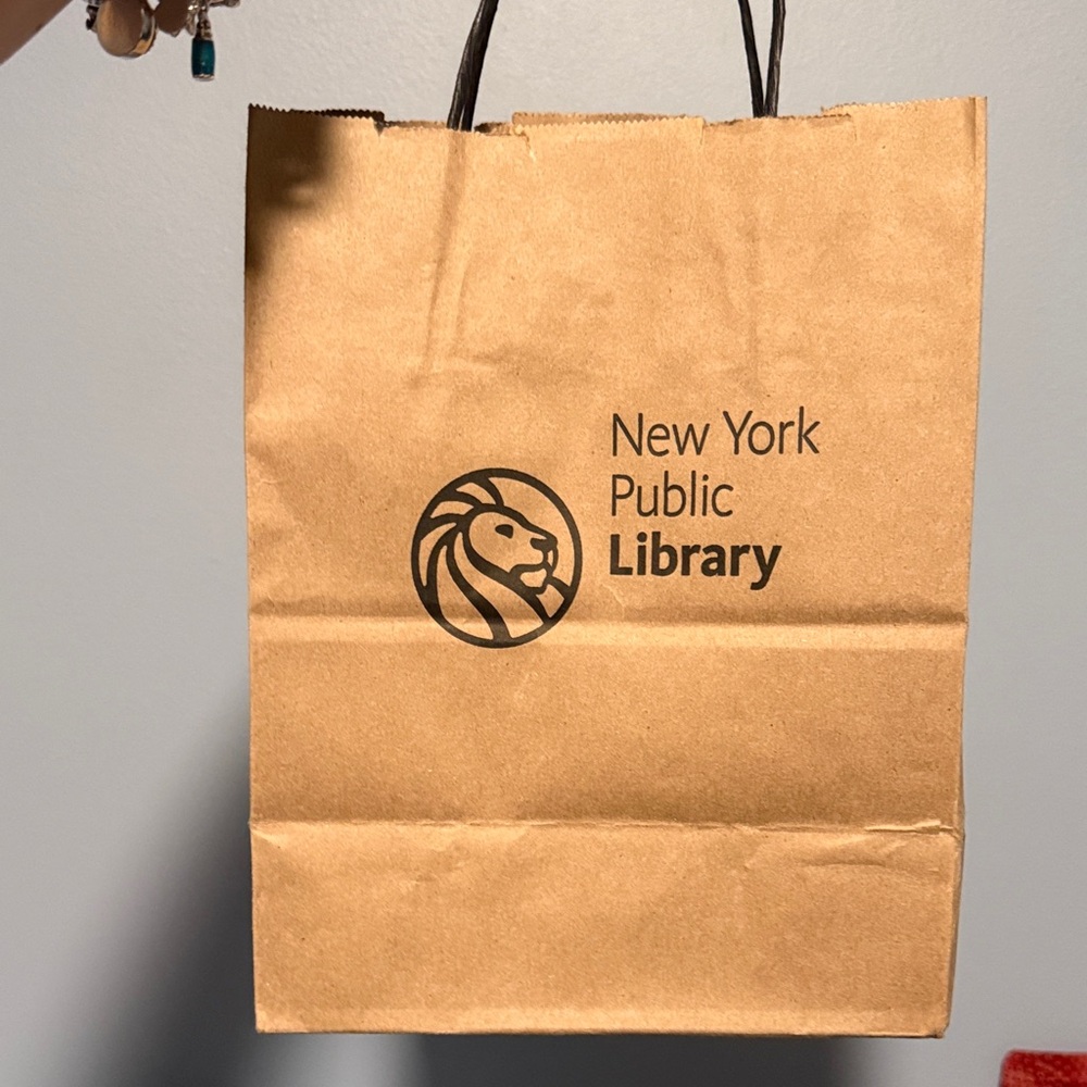 NYC Famous Historic Public Library: Merch Brown Paper Bag